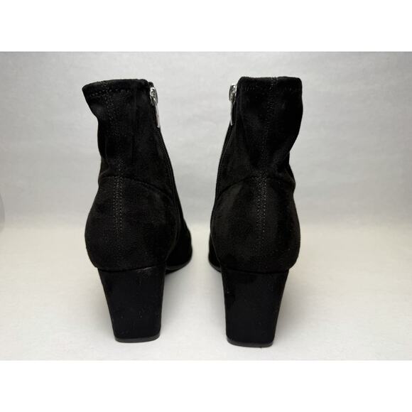 Marc Fisher Leave2 Ankle Boots Womens Sz 8 M Black Block Heel Point Toe Side Zip - Picture 9 of 12